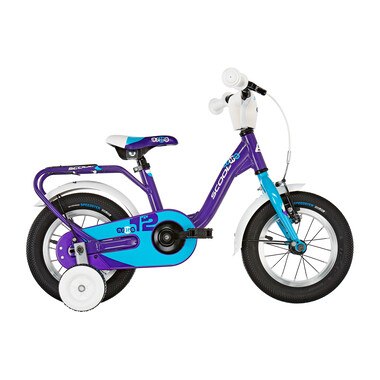 S'COOL NIXE Alu 12" Kids Bike Purple/Blue 0
